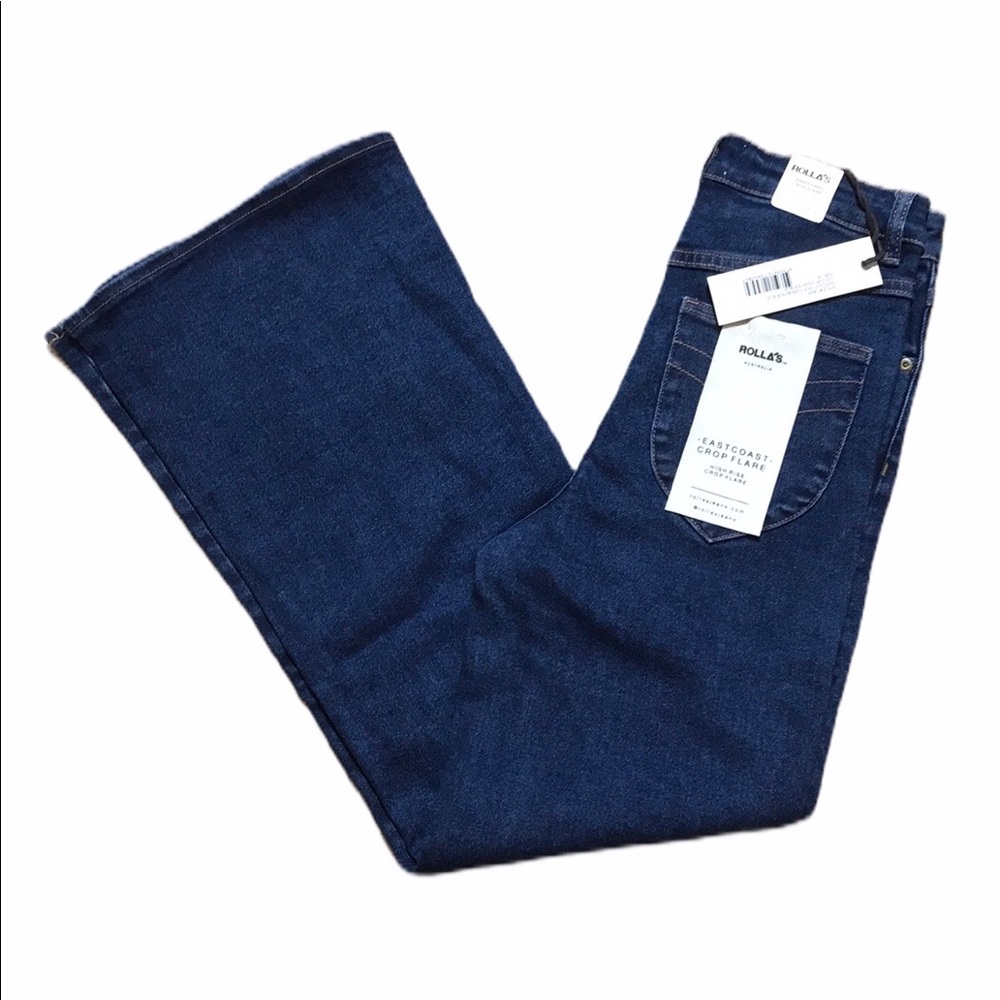 Rolla’s Eastcoast Crop Flare High Rise Jeans NWT - Picture 2 of 5
